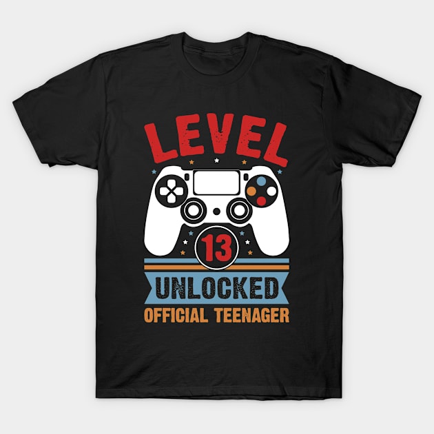 Level 13 Unlocked Official Teenager T-Shirt by GreatDesignsShop